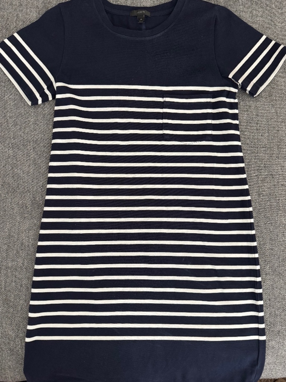 JCREW, NAVY BLUE STRIPE DRESS